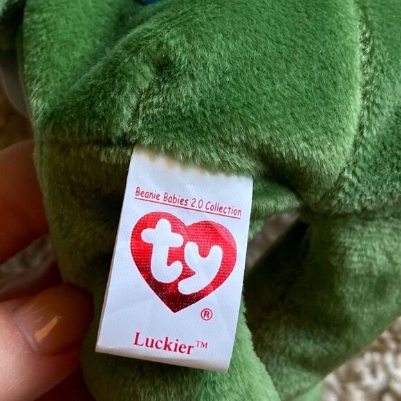 NWT Rare 2007  Ty Beanie Baby Luckier 2.0 Toy 8” Stuffed Animal - Picture 7 of 8